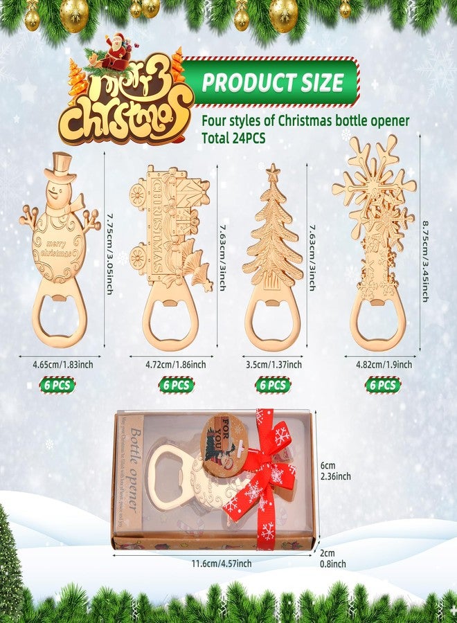 Winocbxt 24Pcs Christmas Themed Bottle Openers - Festive Party Favors and Gifts for Weddings, Bridal Showers, or Baby Showers - Ideal Decorations and Souvenirs for Christmas Celebrations - Image 2